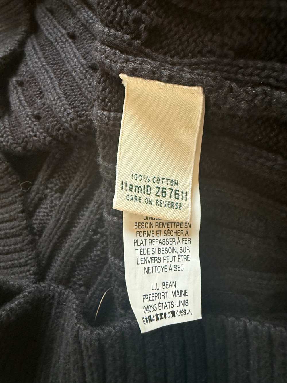 L.L. Bean Signature Black Cable-Knit Turtleneck Sweater - Women - Picture 4 of 7